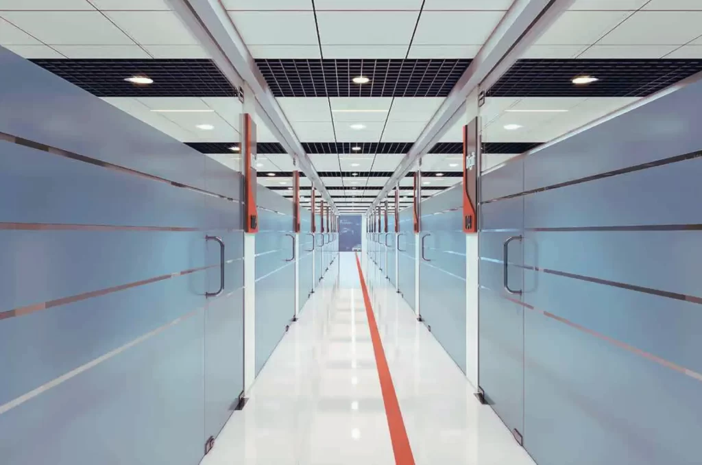Sleek office corridor design at Tower of Dreams Hinjawadi Pune